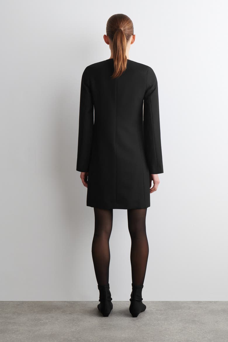 Tailored Wool-Blend Mini Dress