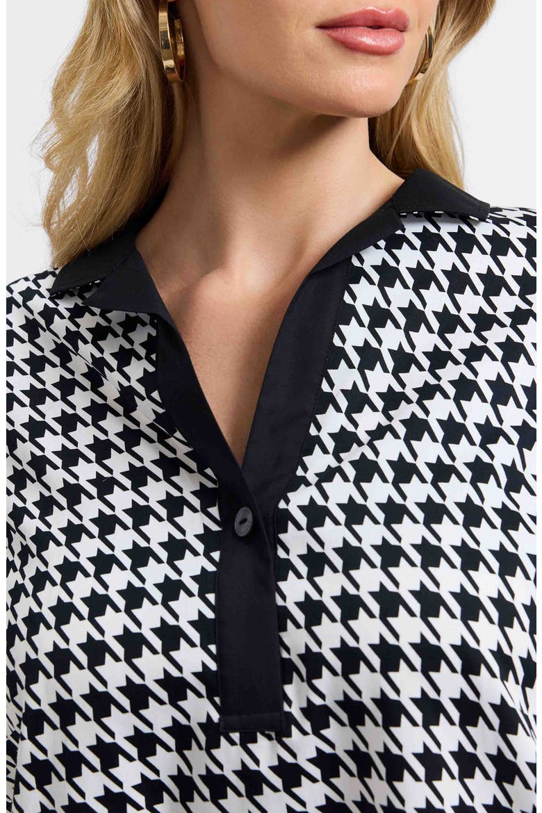 Sloane Houndstooth Cotton Shirtdress