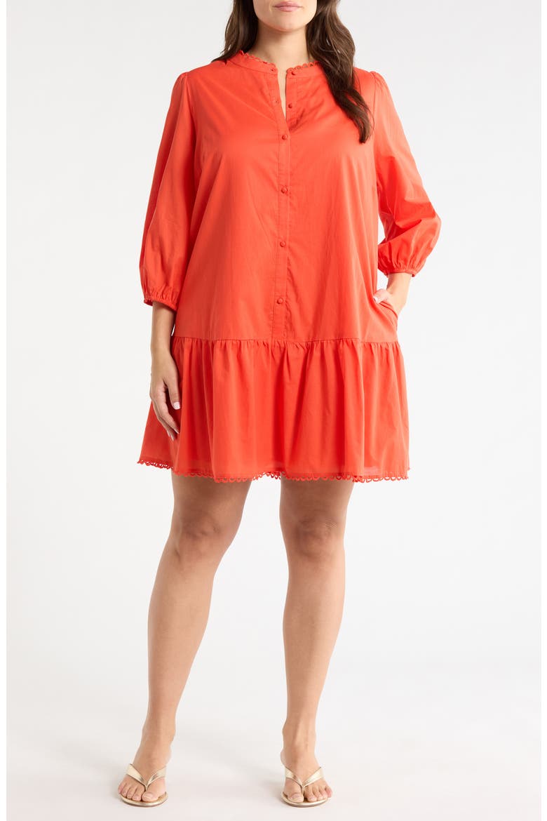 Yamila Ruffle Cotton Minidress