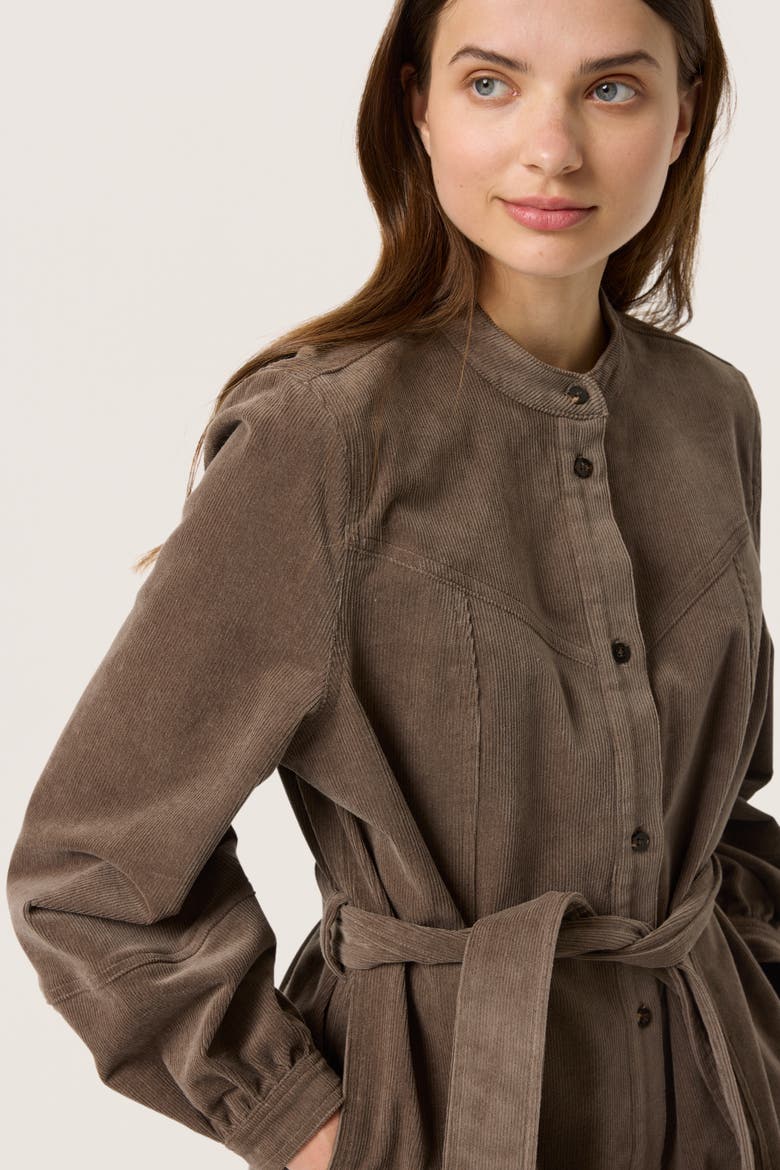 Slhelle Corduroy Knee Length Shirt Dress