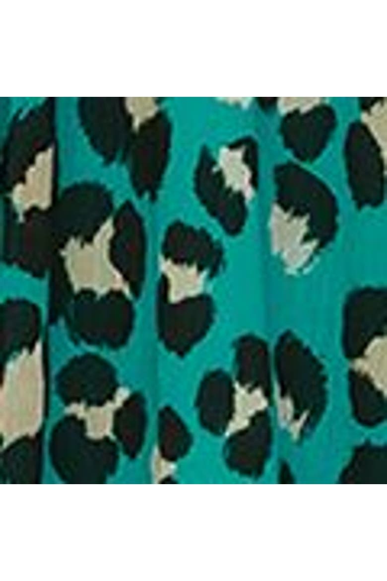 Painted Leopard Shirred Dress