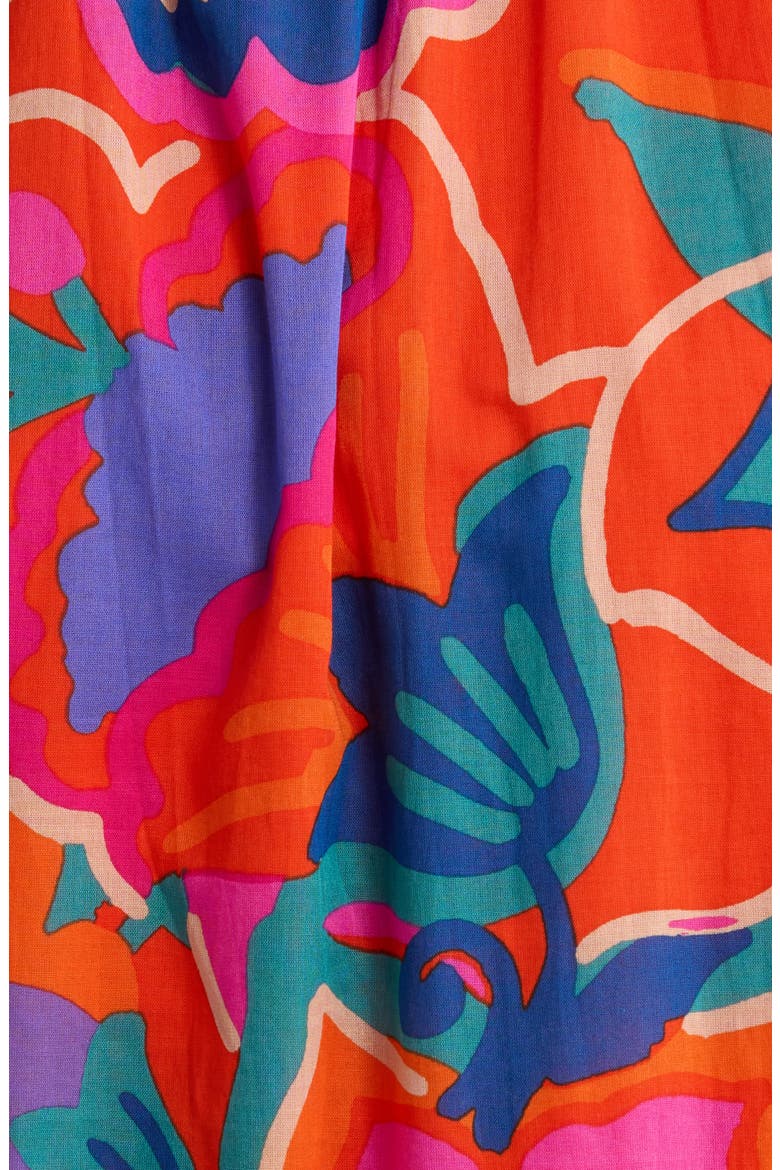 Kahlia Tropics Aruba Smocked Midi Dress