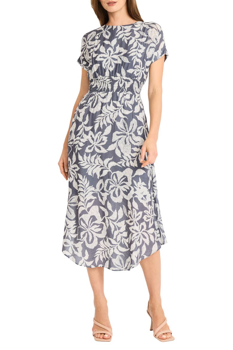Floral Smocked Waist Midi Sundress