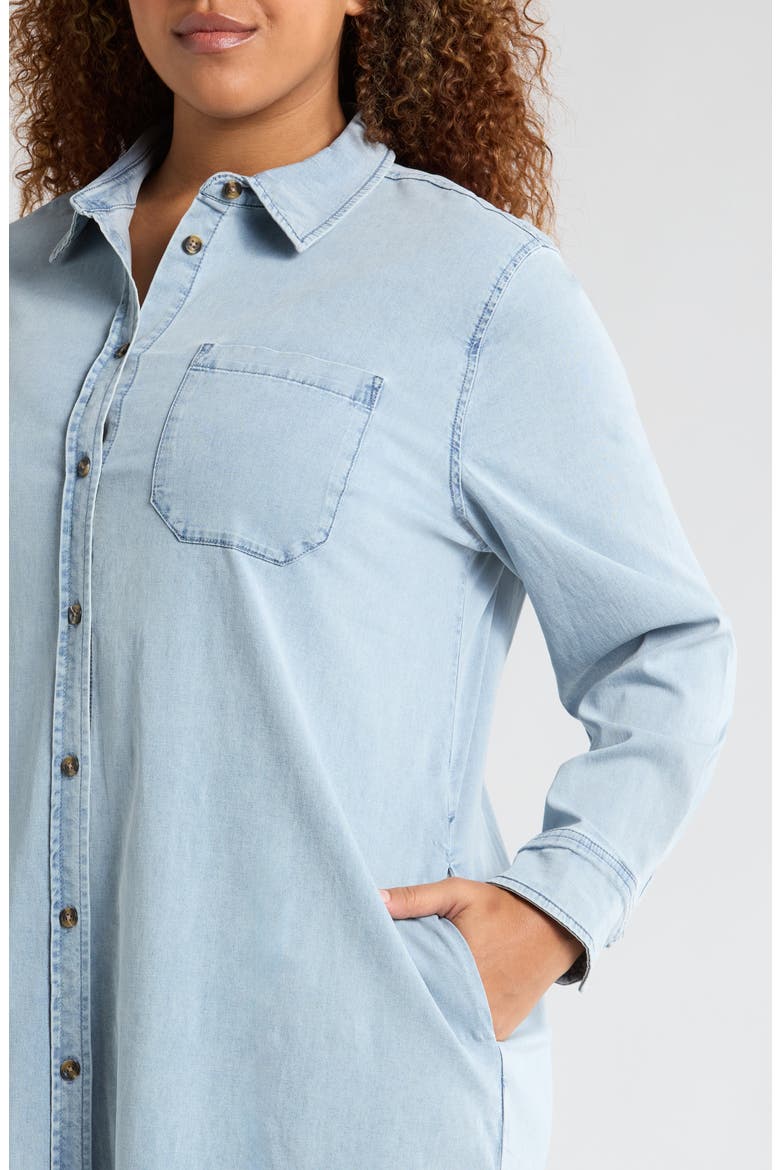 Odeon Long Sleeve Chambray Shirtdress