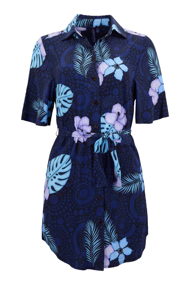 Tropical Fantasy Womens Wrap Shirt Dress