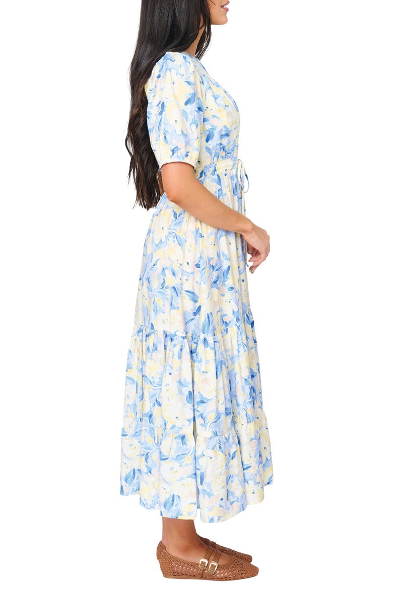 Kira Floral Drawstring Maxi Dress
