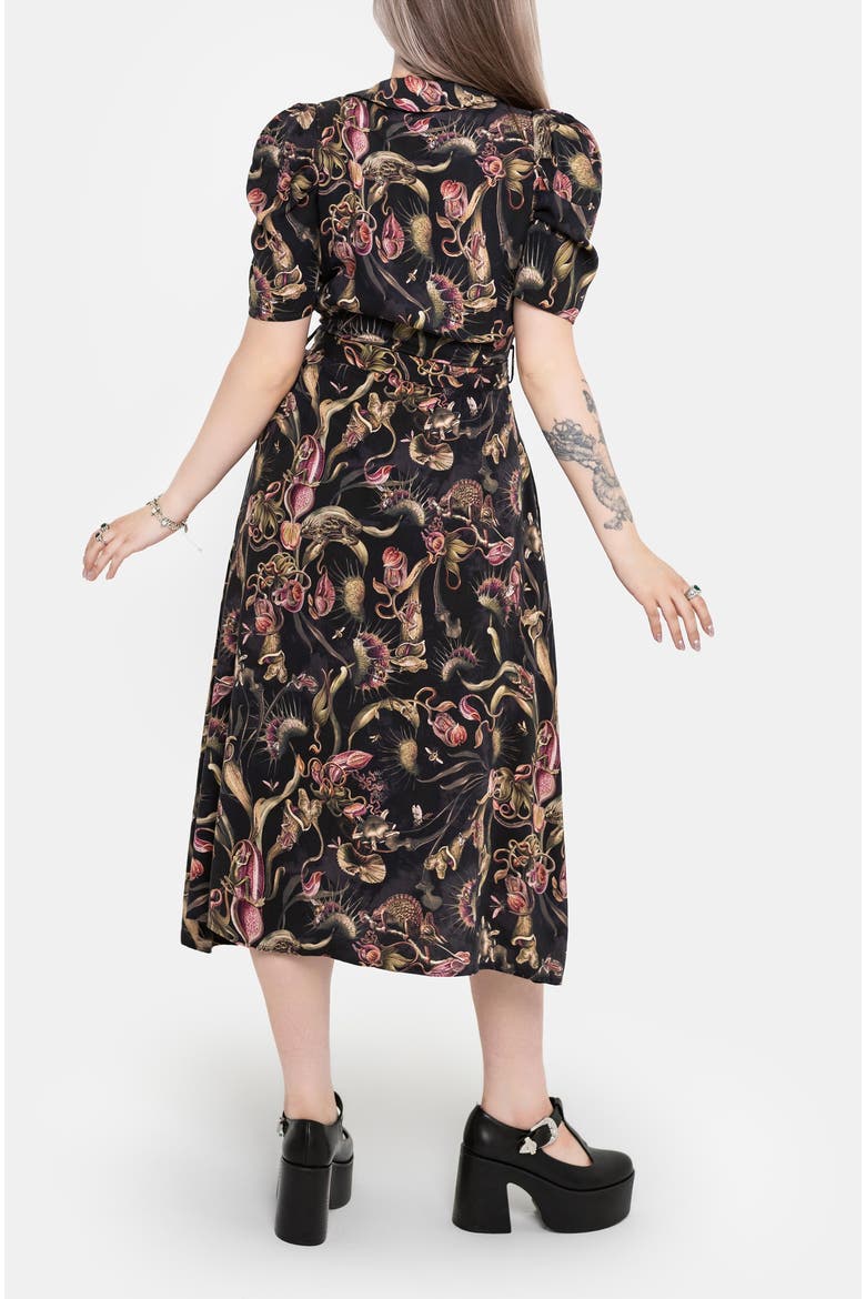 Dionaea Button Up Midi Shirt Dress