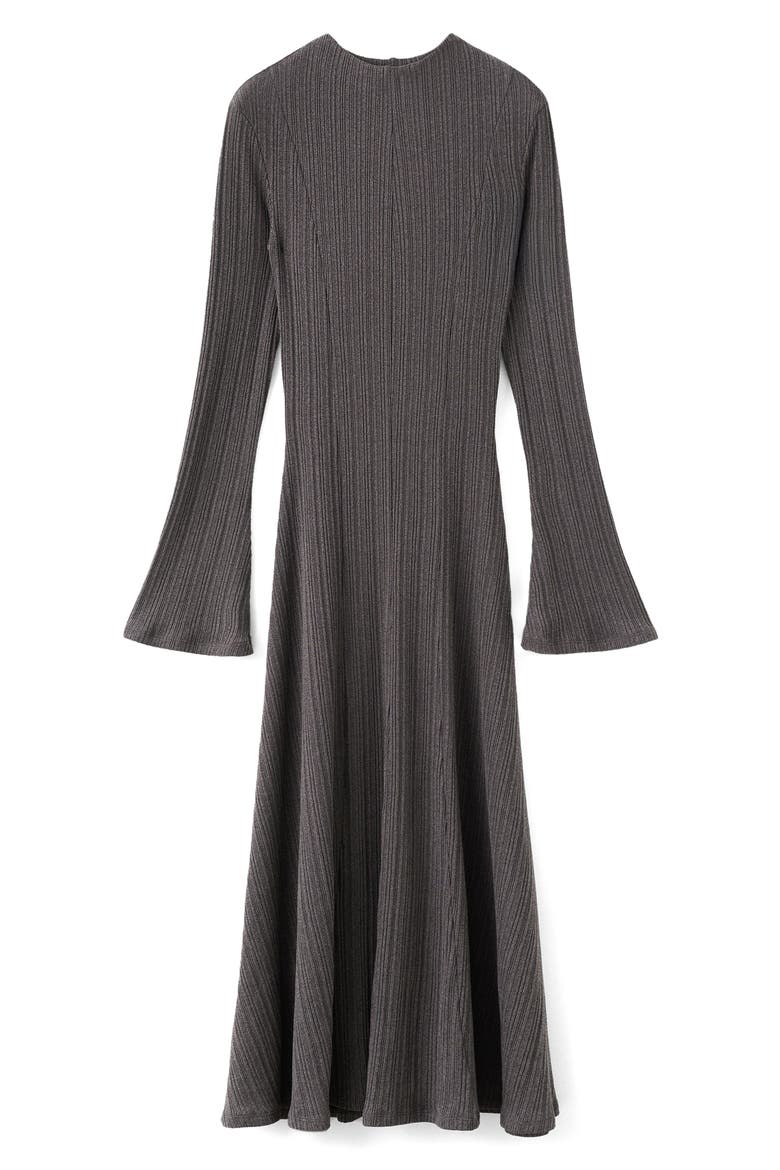 Long Sleeve Rib Midi Dress