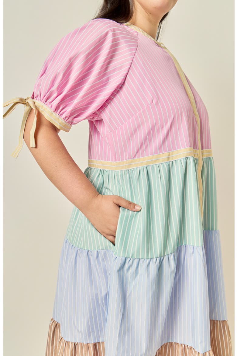Colorblock Stripe Midi Dress