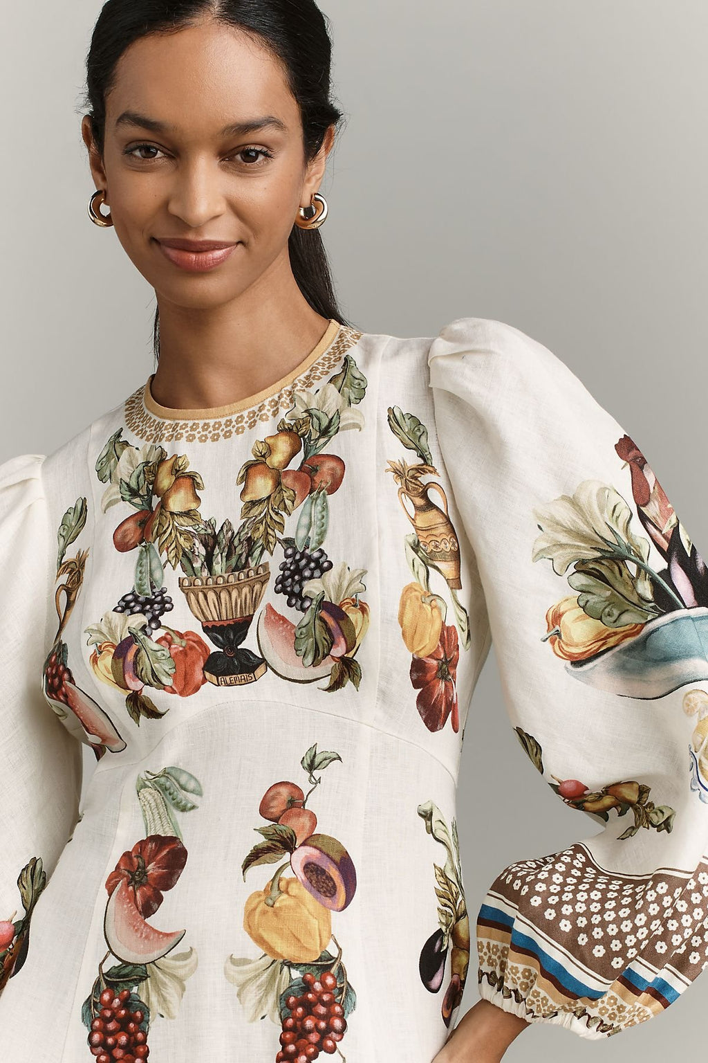 ALÉMAIS Mercado Linen Midi Dress - Image 3