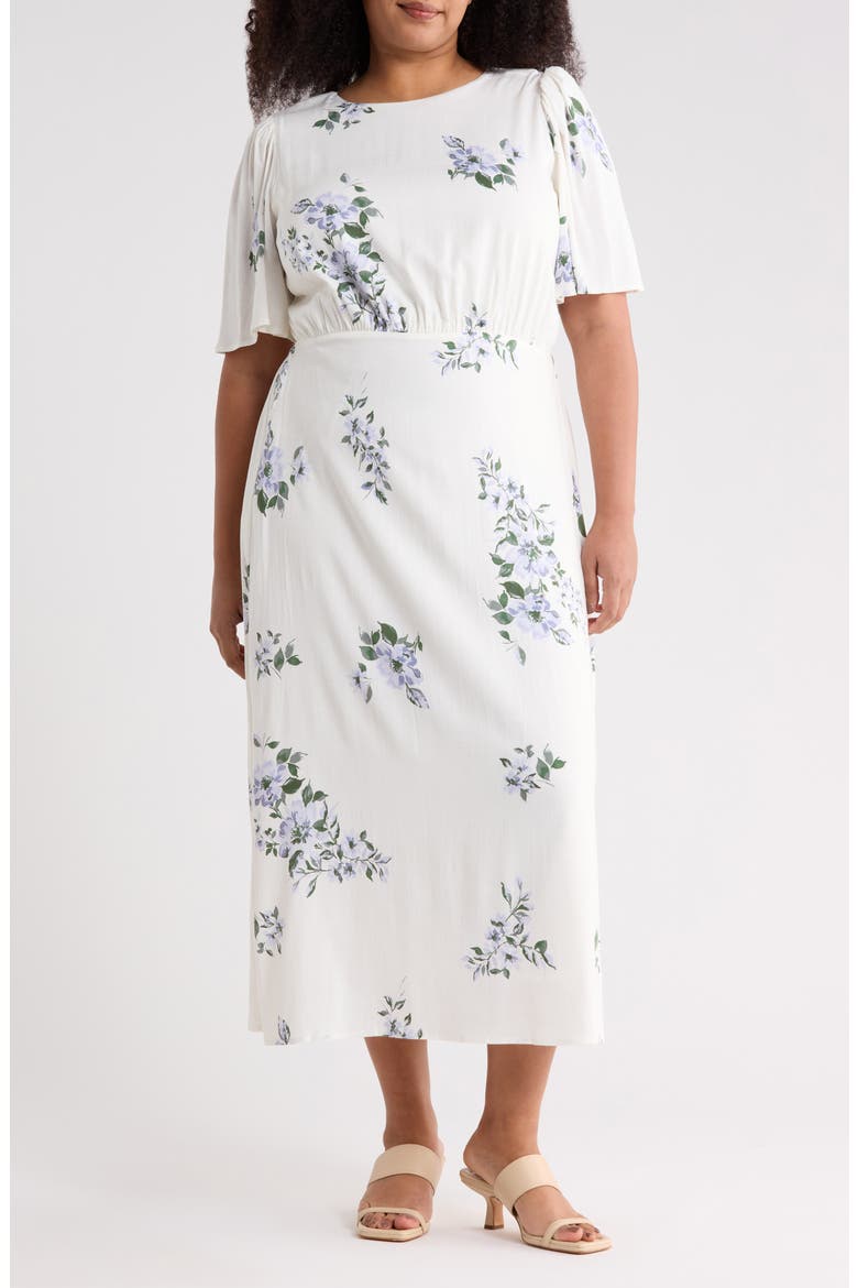 Porto Floral Smocked Midi Dress