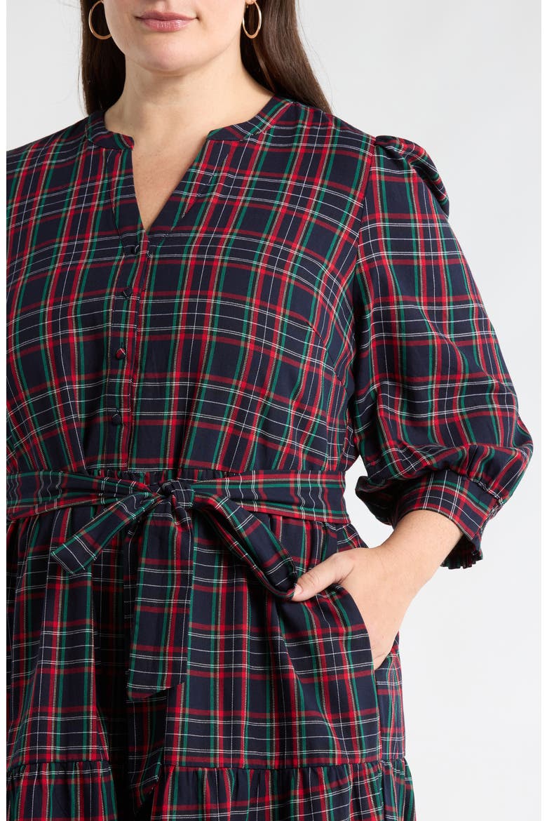 Chapman Plaid Yanis Midi Shirtdress