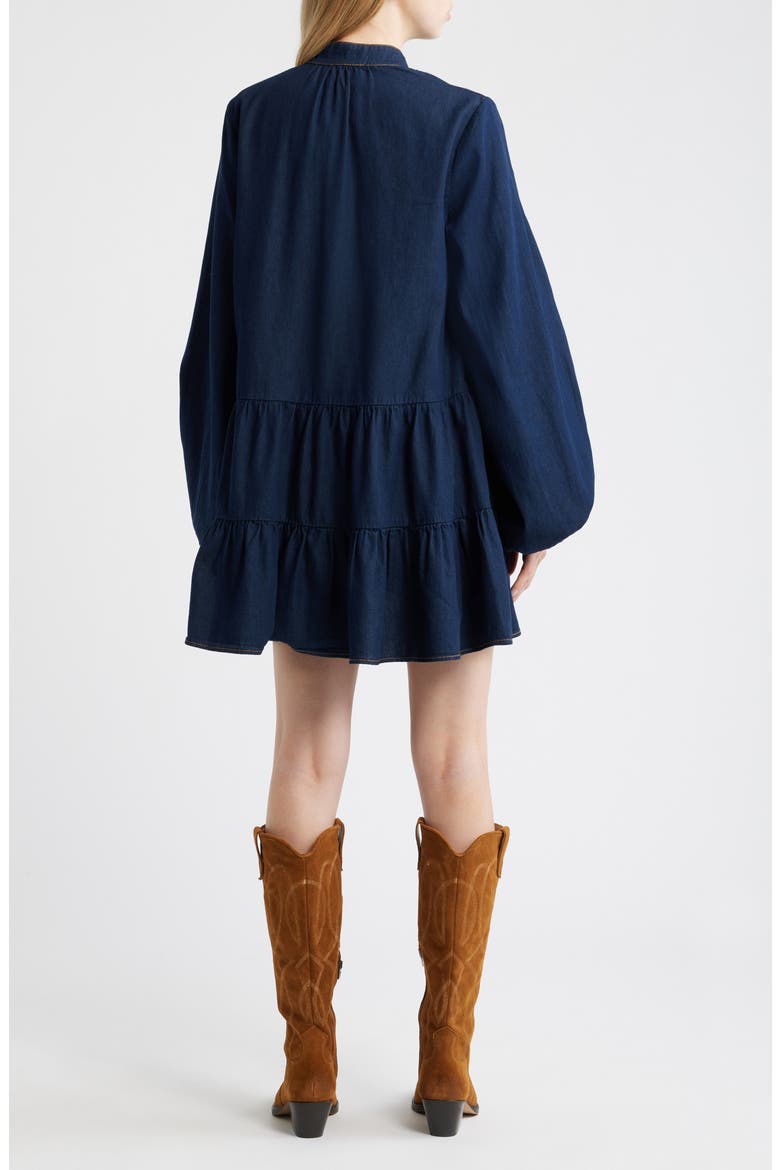 Antonia Long Sleeve Chambray Minidress