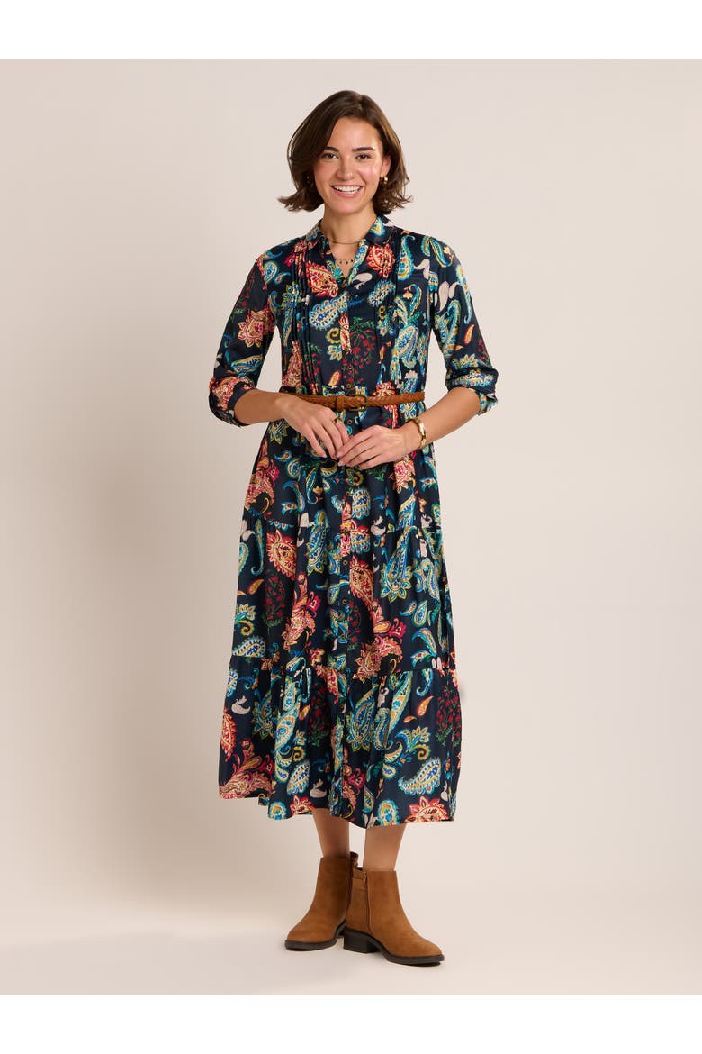 Estrella Sculpted Collar Maxi Dress