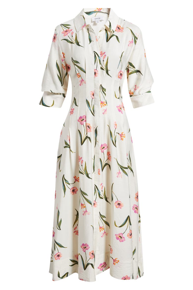 Print Puff Sleeve Maxi Dress