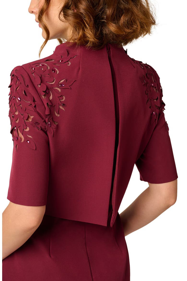 Cutout Stretch Crepe Popover Sheath Dress