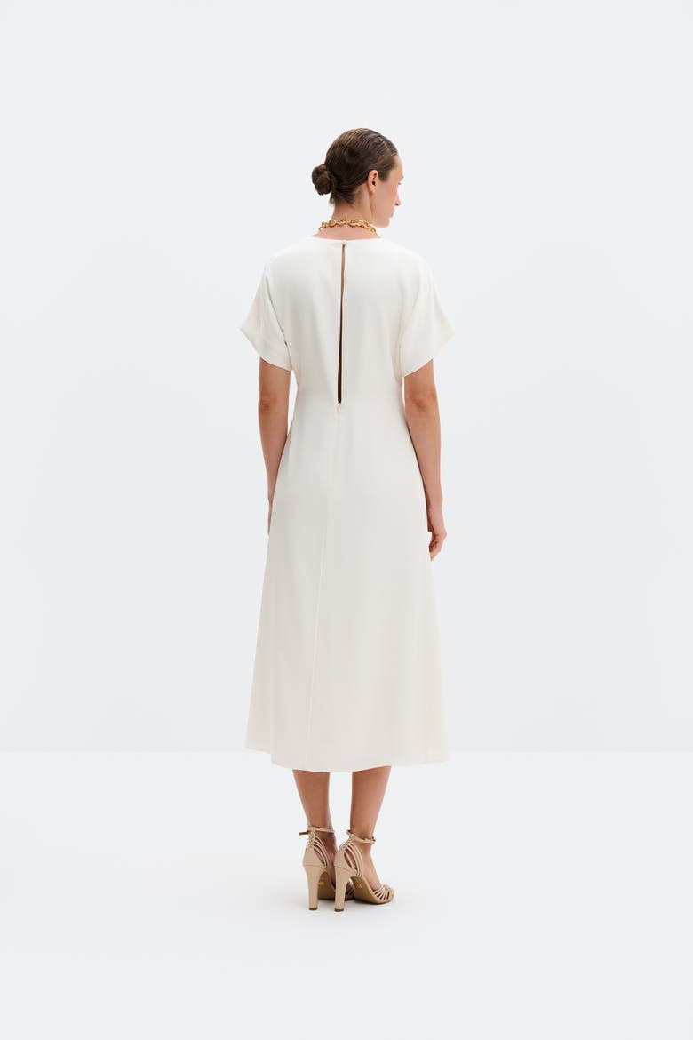 Linda Gathered Waist Midi Dress