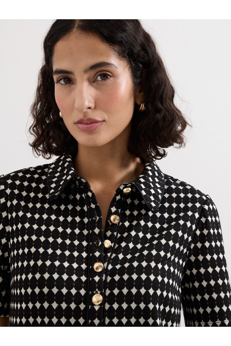 Vivienne Button-Placket Shirt Dress