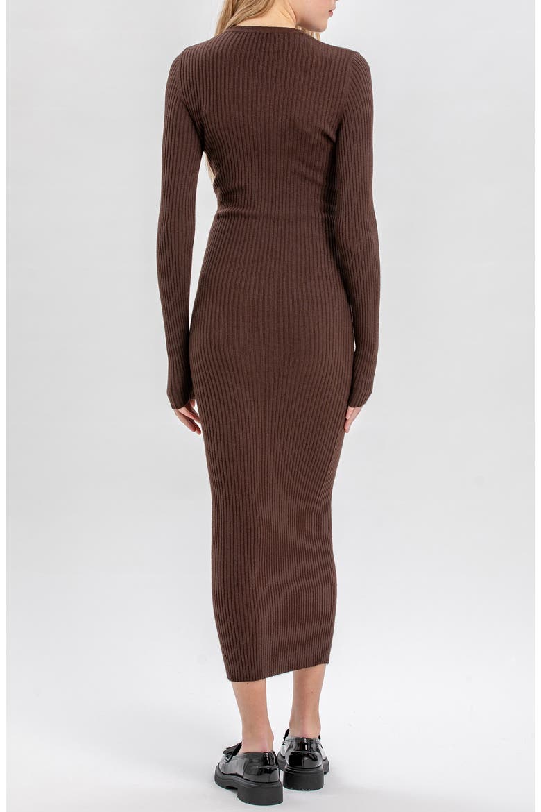 Stella Long Sleeve Rib Body-Con Maternity Dress