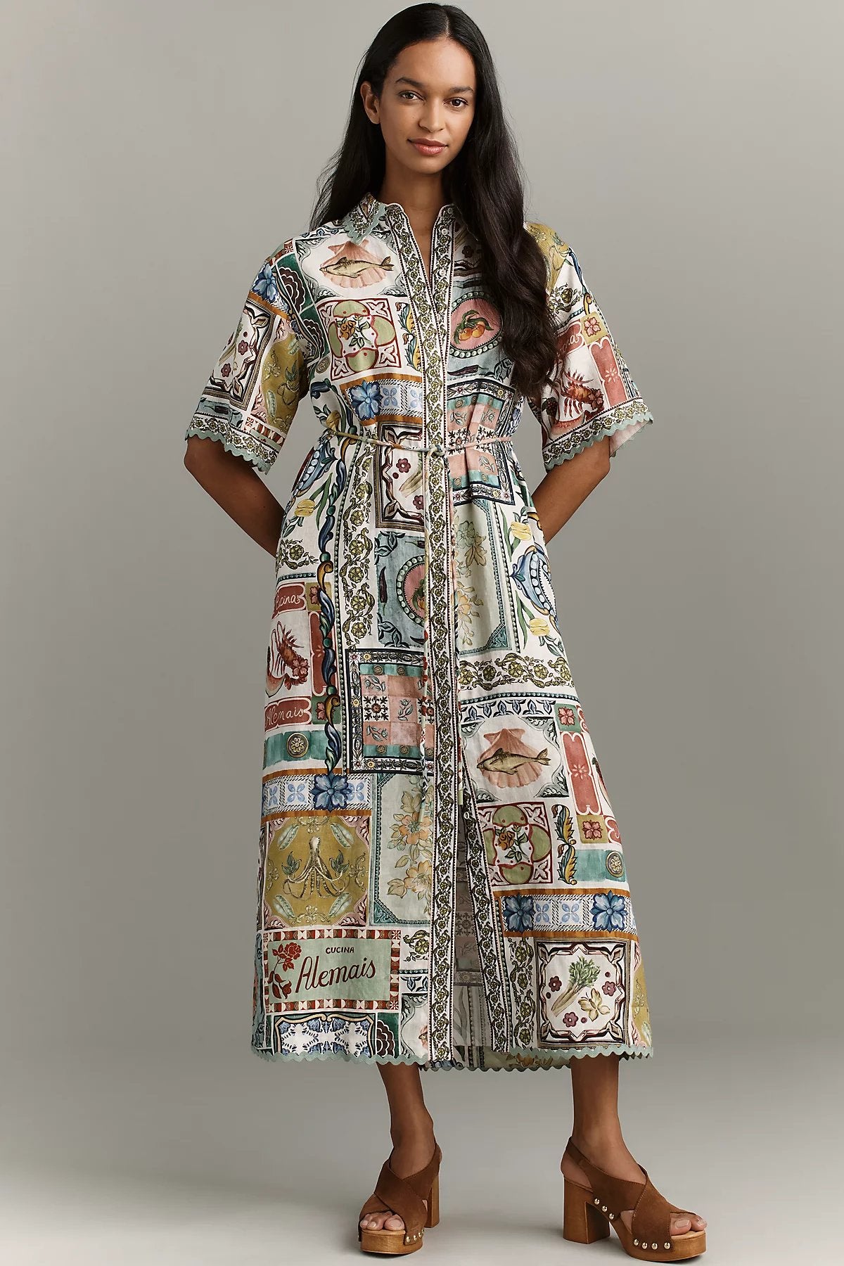 ALÉMAIS Tommasina Linen Shirt Dress - Image 1