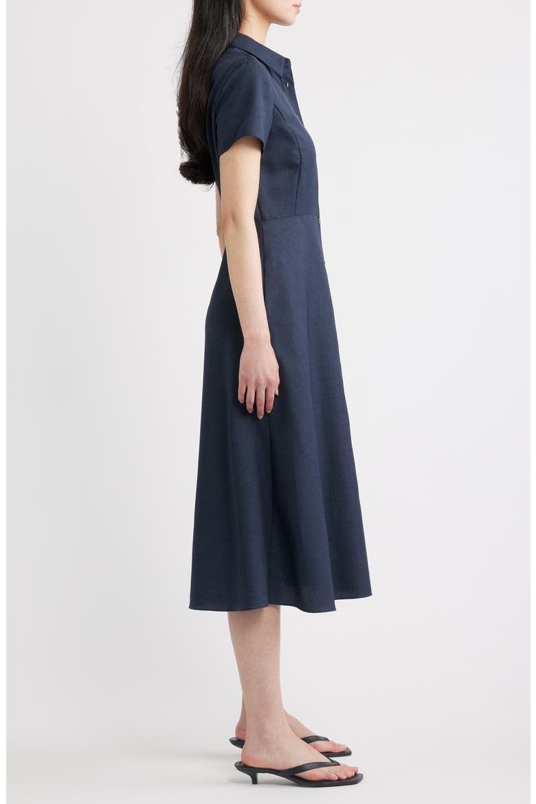 City Fit & Flare Midi Shirtdress