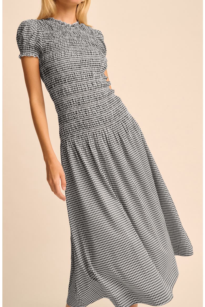 Kira Check Print Midi Dress