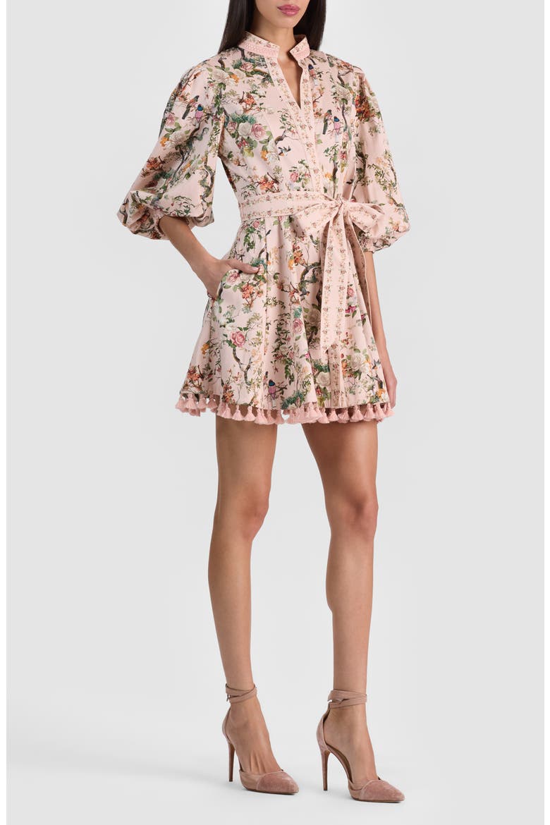 Lucy Floral Print Tie Waist Minidress