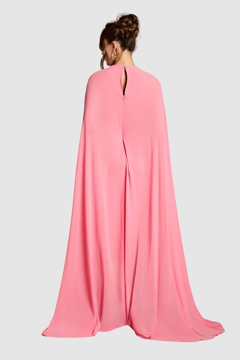 Cape Sleeve Maxi Dress