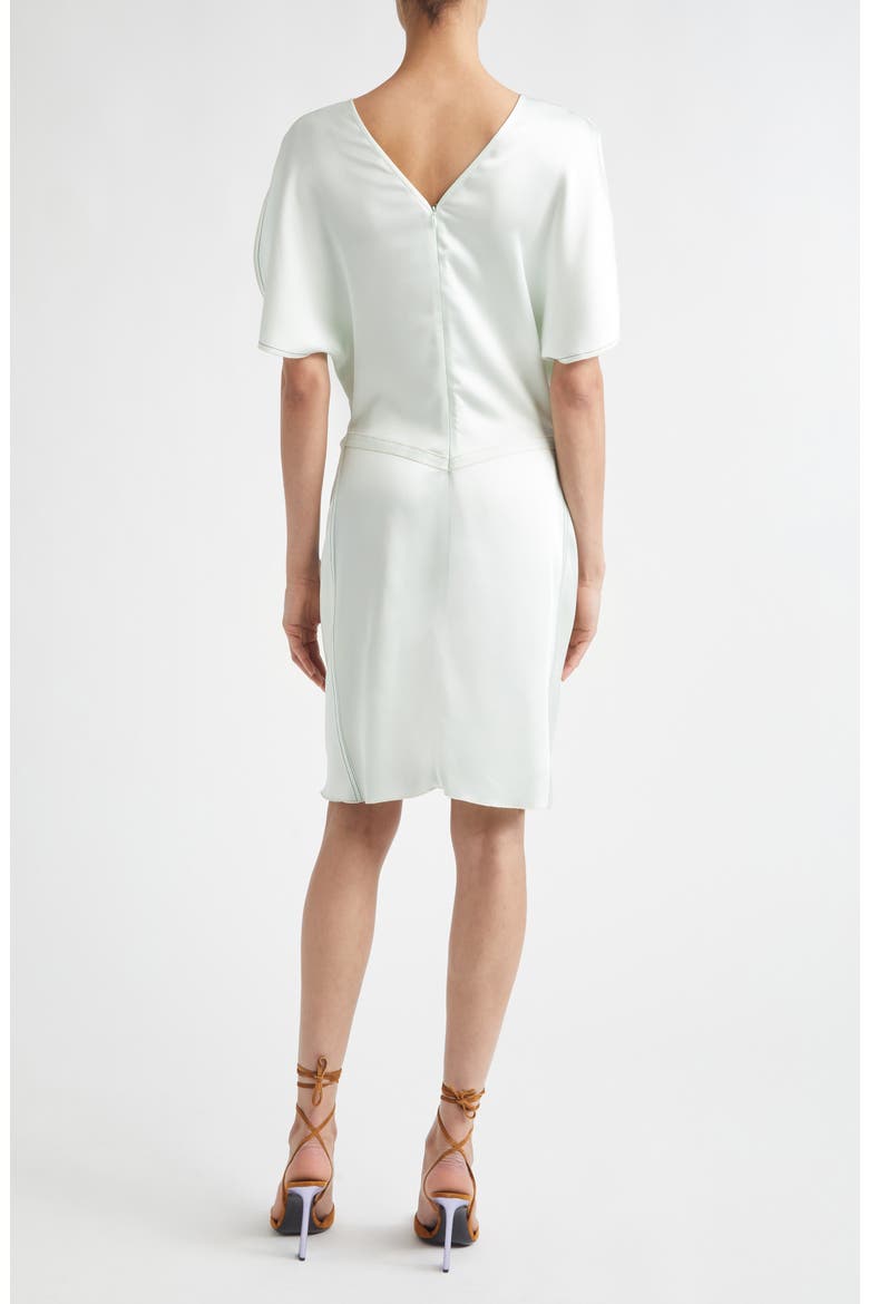 Ruched Waist Crepe Back Satin Minidress