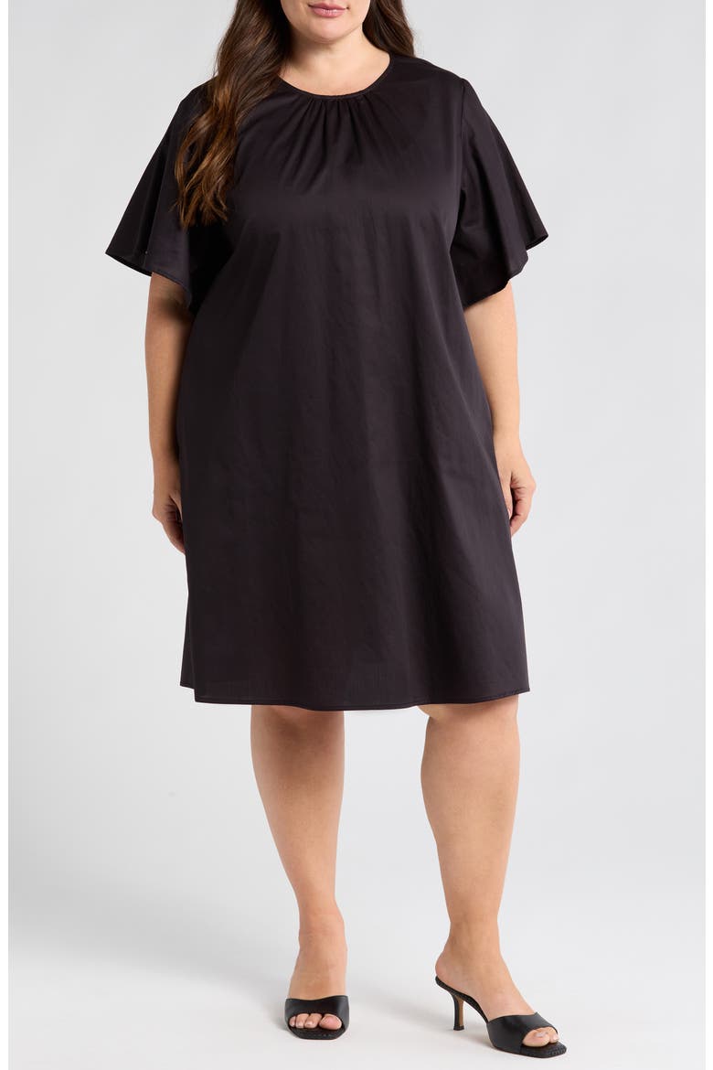Agata Flutter Sleeve Cotton Dress