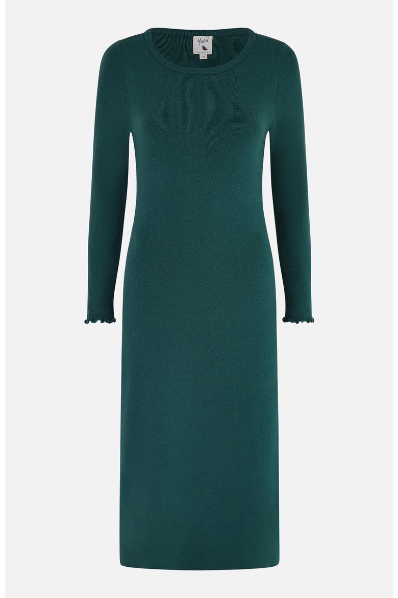 Luminous Sparkle Knit Midi Sweater Dress
