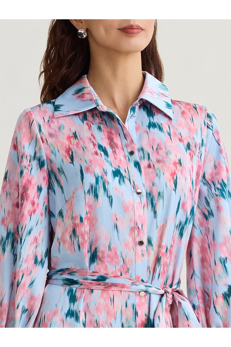 Printed Floral Crepe de Chine Tiered Maxi Dress