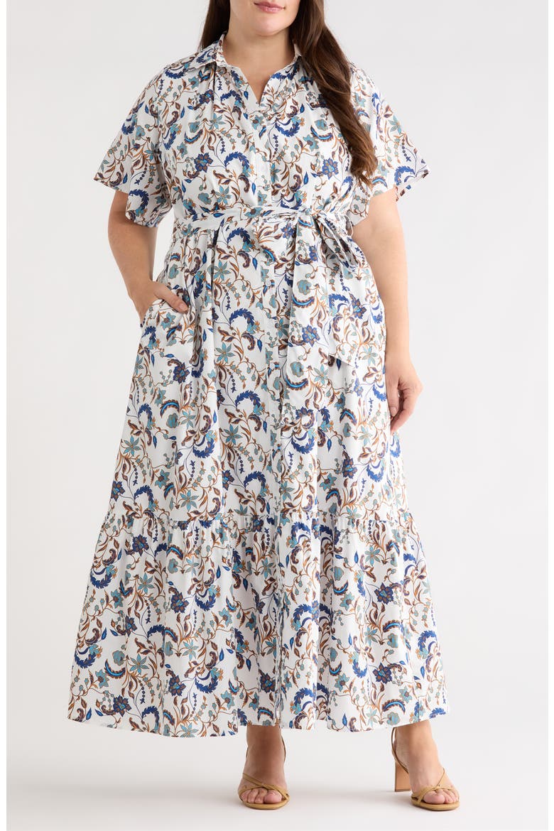 Ralston Floral Cotton Maxi Shirtdress