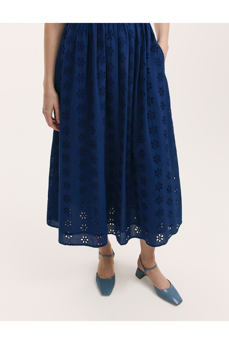 Brea Embroidered Cotton Midi Dress