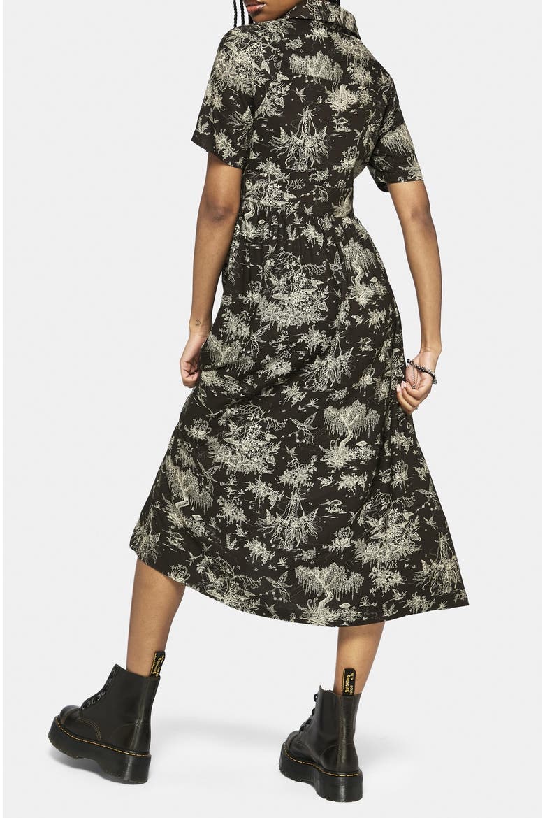 Zorya Winter Maypole Midi Shirt Dress
