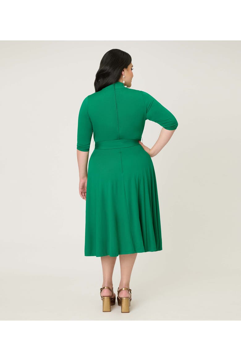 Plus Size 1950s Turtleneck Midi Dress
