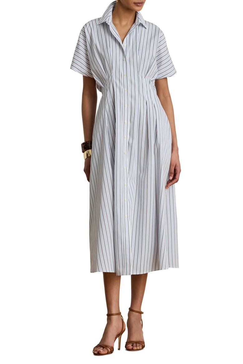 '70s Stripe Cotton Broadcloth Shirtdress