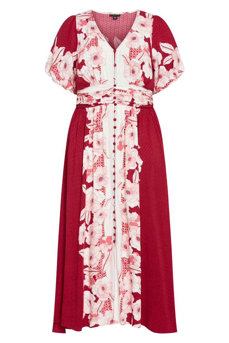 Sybelle Floral Shirred Waist Maxi Dress