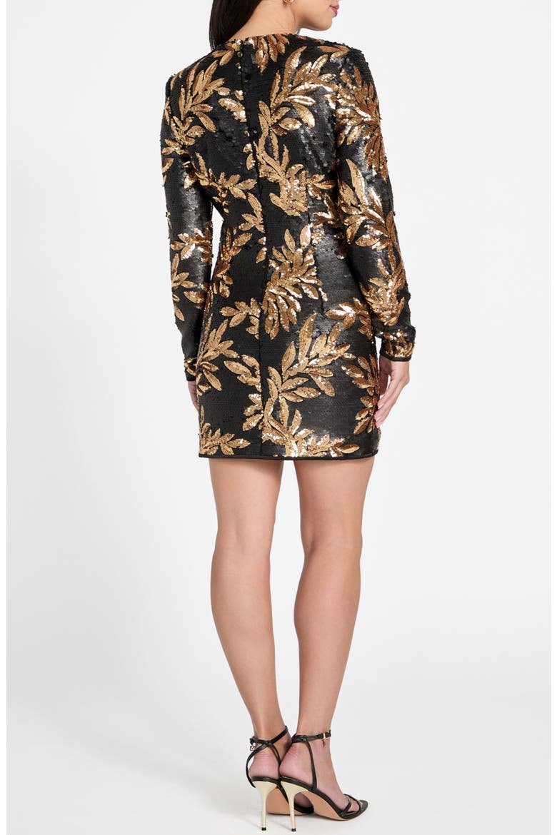 Daisy Sequin Long Sleeve Minidress