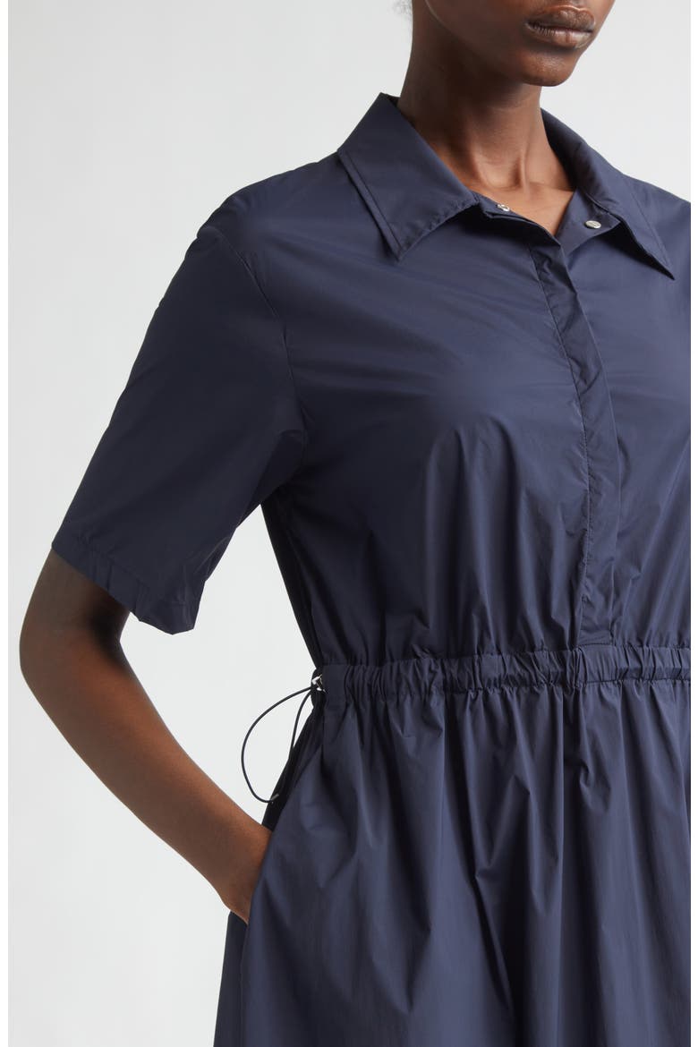 Stretch Nylon Midi Shirtdress