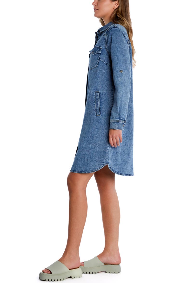 Choice Long Sleeve Denim Shirtdress