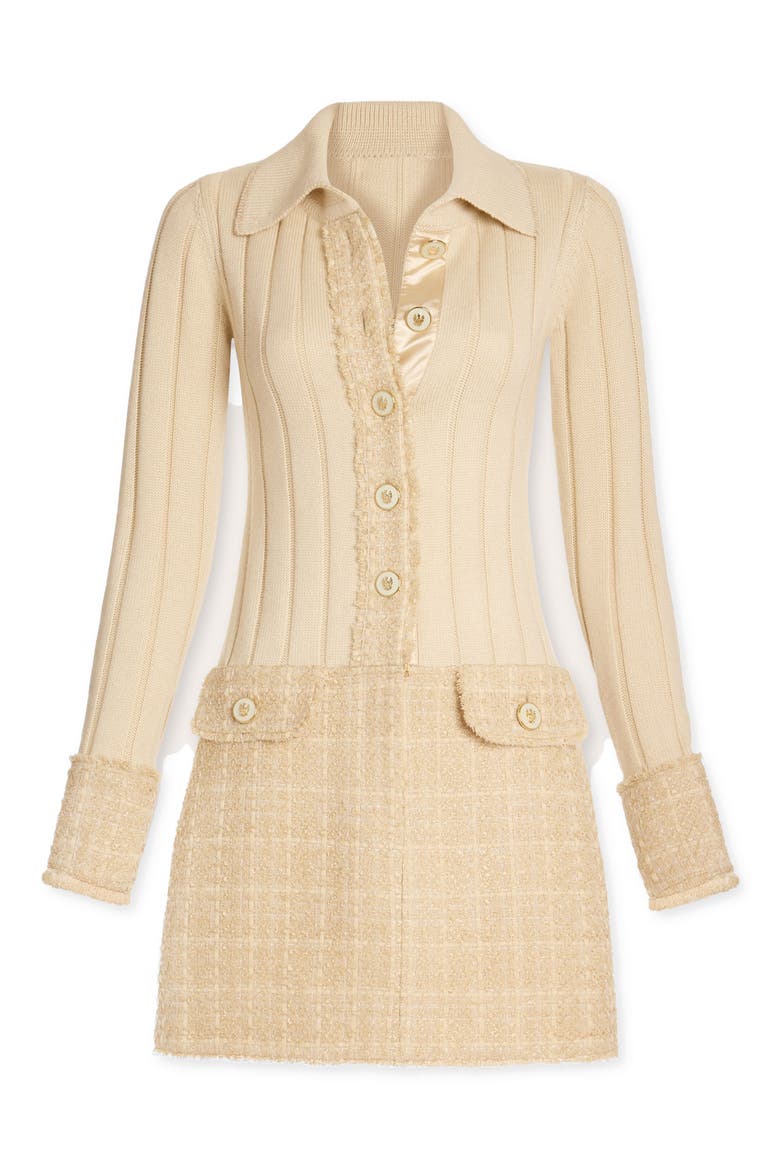 Ellen Lurex Tweed Long Sleeve Minidress
