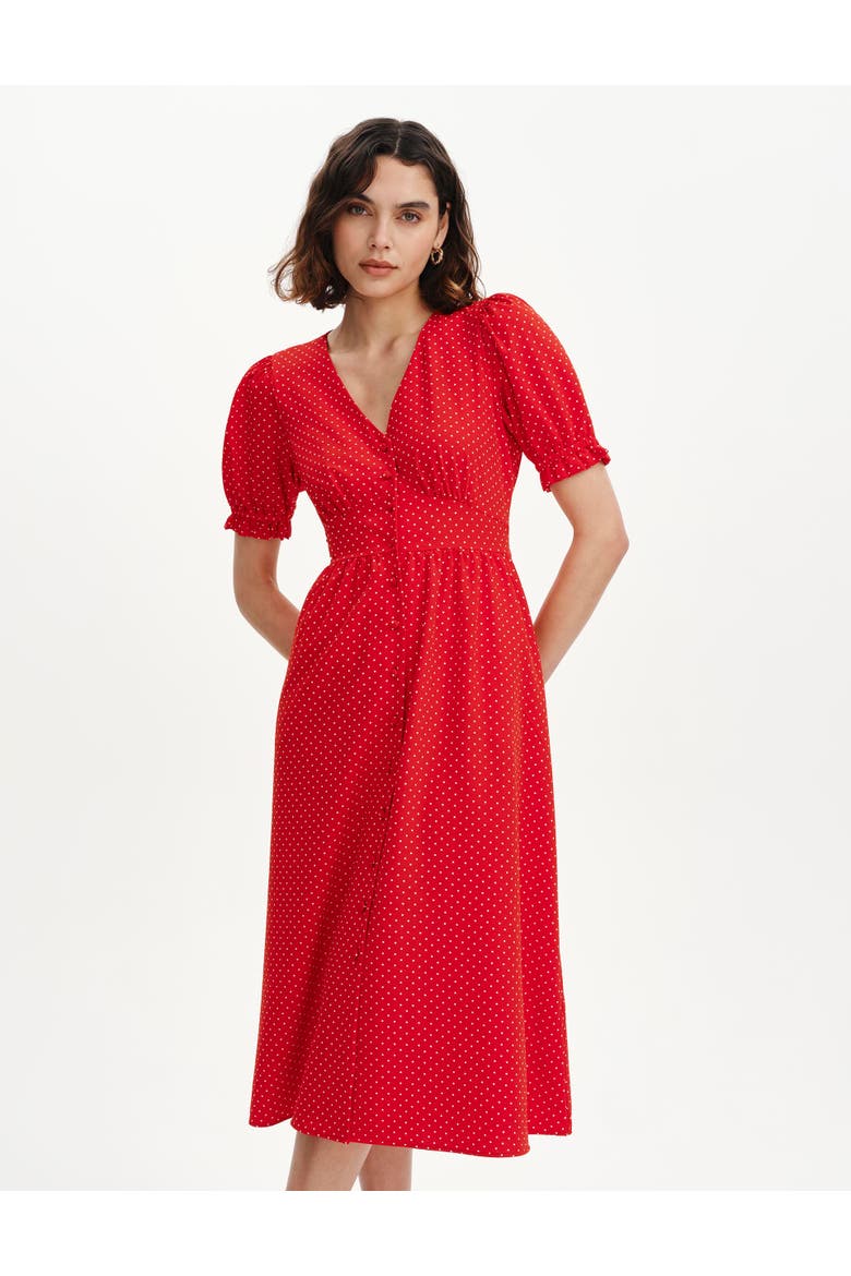 Samantha Button Through Midi Dress