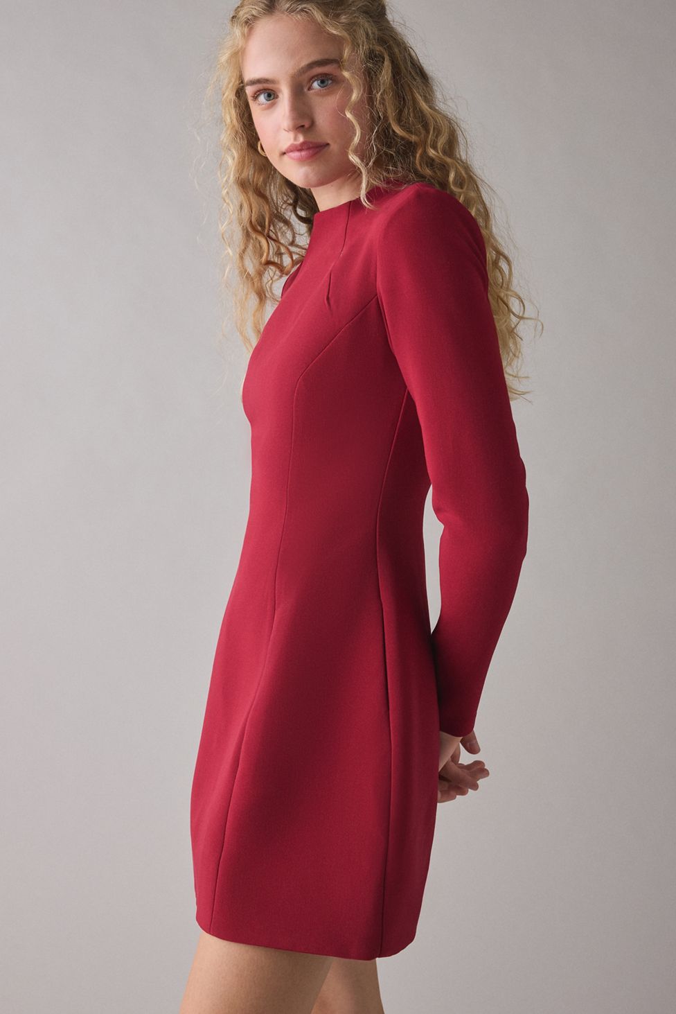 Bardot Delphi Hourglass Long Sleeve Mini Dress