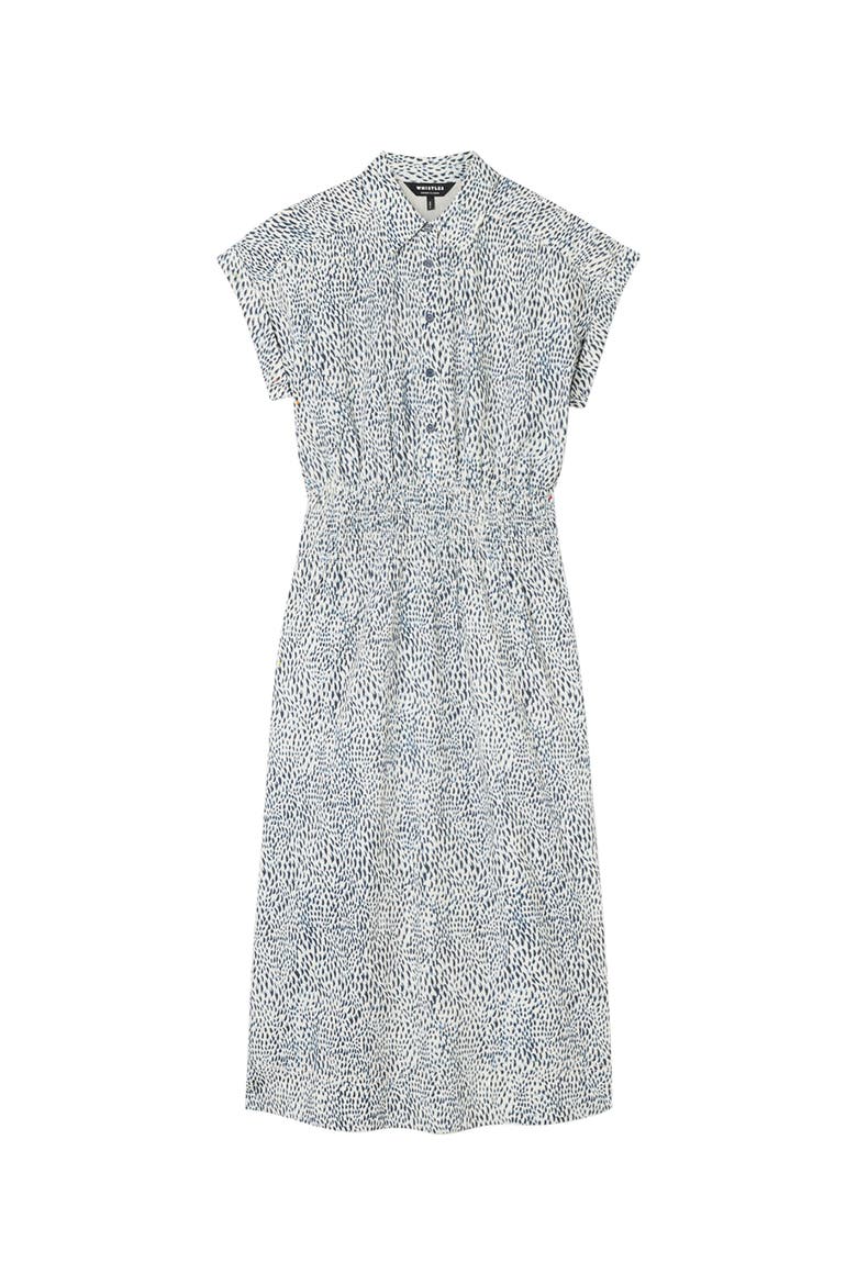 Flecked Animal Collared Dress