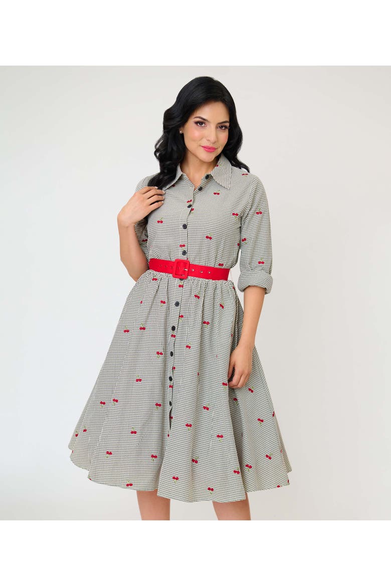 Long Sleeve Belted Shirt Dress