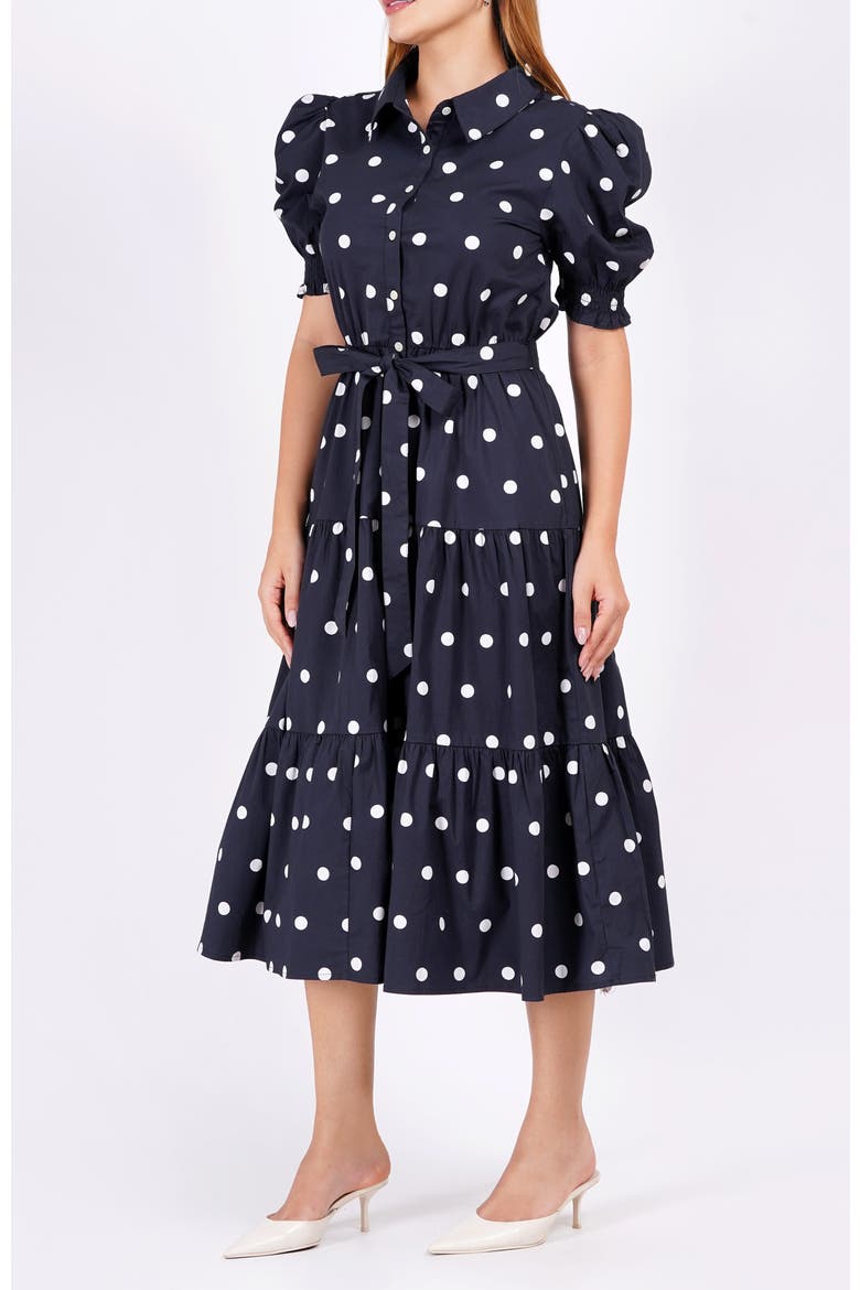 Octavia Puff Sleeve Shirt Dress
