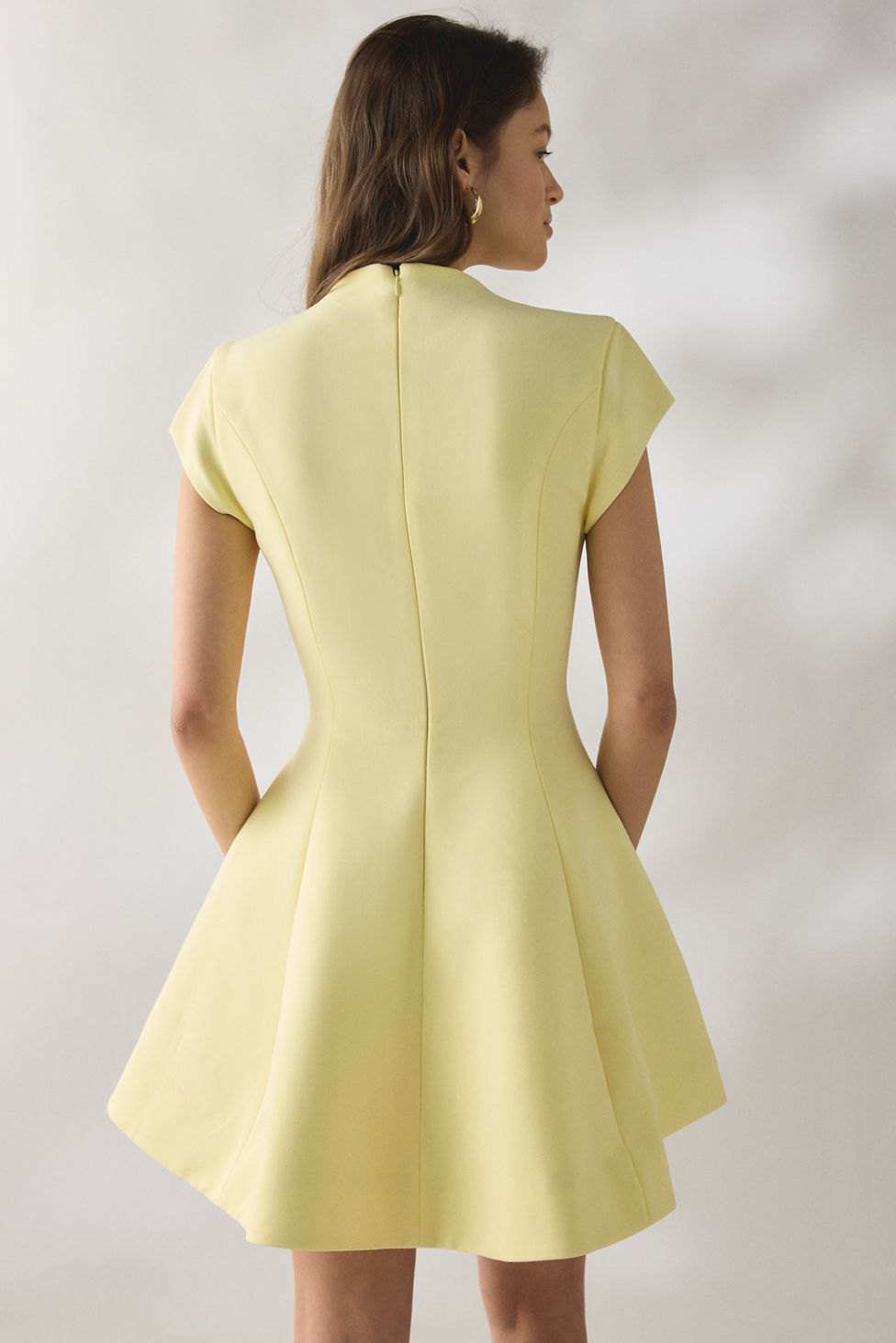 Bardot Beckett High Neck Fit-And-Flare Mini Dress