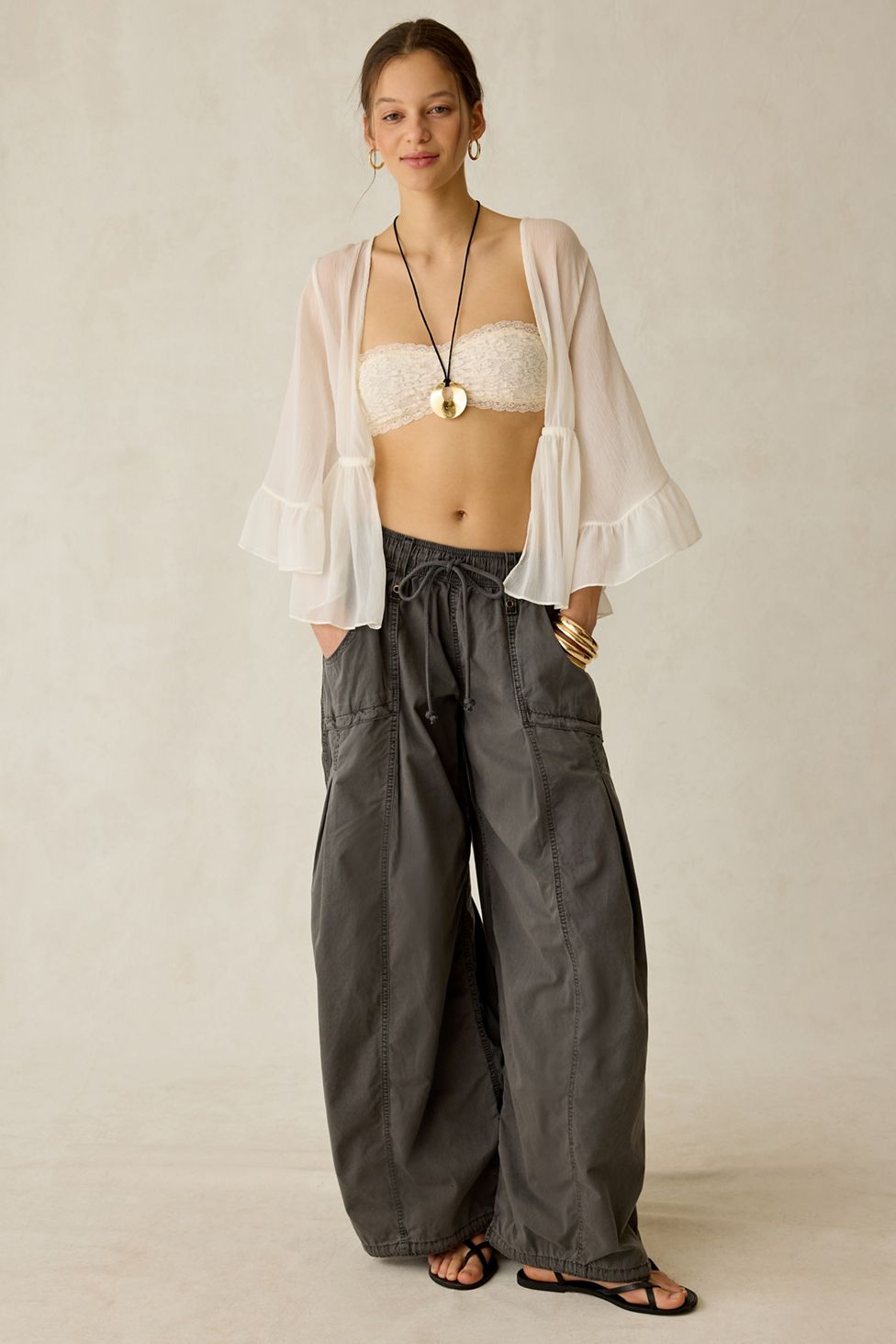 BDG Sunridge Mid-Rise Cargo Balloon Pants