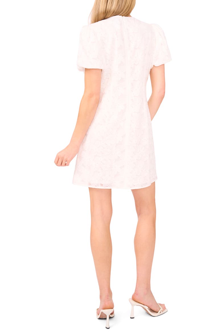 Embroidered Floral Bubble Short Sleeve Dress